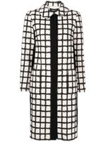 Paule Ka manteau boutonné à motif grille - Noir