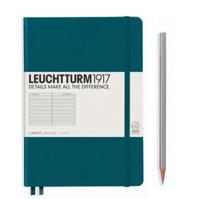 Leuchtturm Pacific Green, Softcover, Paperback (B6+), 123 p., ruled