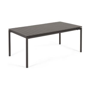 Kave Home Zaltana tuintafel uitschuifbaar 180/240 x 100 cm zwart