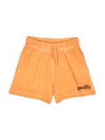 Marcelo Burlon County Of Milan Kids short de sport en coton à logo imprimé - Orange