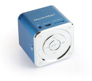 Mini-luidspreker Technaxx MusicMan Mini AUX, SD, USB Blauw