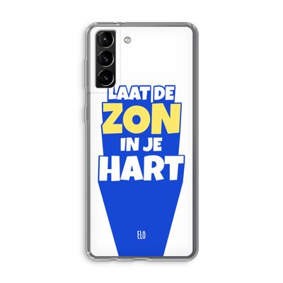 Laat de zon in je hart: Samsung Galaxy S21 Plus Transparant Hoesje