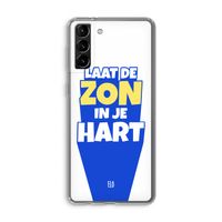 Laat de zon in je hart: Samsung Galaxy S21 Plus Transparant Hoesje