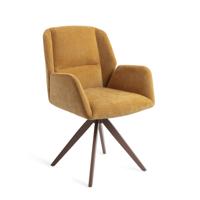 Jesper Home Draaibare Eetkamerstoel 'Myoko' Turn Brown, kleur El Dorado