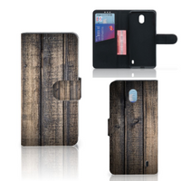 Nokia 1 Plus Book Style Case Steigerhout