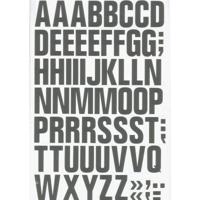 Magnetische letters 43mm wit/zwart