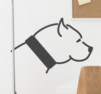 Muursticker Silhouet Pitbull