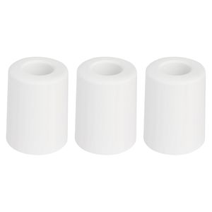 Deurbuffer - 3x - deurstopper - wit - rubber - 50 x 35 mm - schroefbevestiging