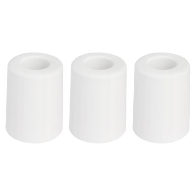 Deurbuffer - 3x - deurstopper - wit - rubber - 50 x 35 mm - schroefbevestiging