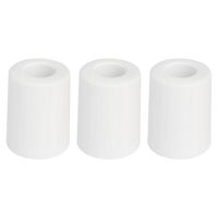 Deurbuffer - 3x - deurstopper - wit - rubber - 50 x 35 mm - schroefbevestiging