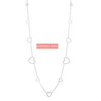 Day&Eve Ketting Long Hearts | Zilver