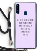 Zelfvertrouwen: Samsung Galaxy A20s Transparant Hoesje met koord