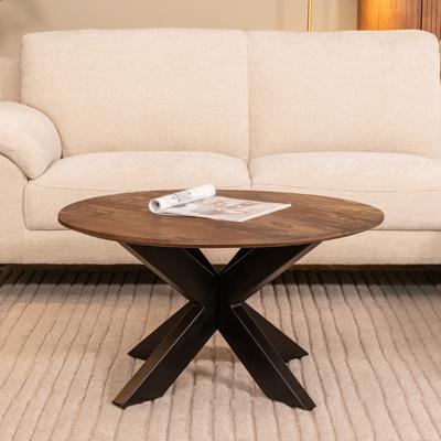 LABEL51 Salontafel Otis - Espresso - Mangohout - 80 cm - Rond