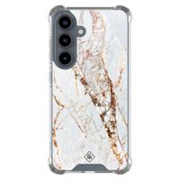 Samsung Galaxy S25 shockproof hoesje - Marmer goud