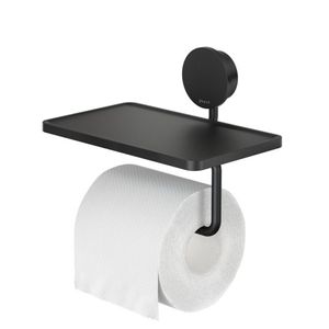 Toiletrolhouder met planchet Geesa Opal  Zwart Geesa