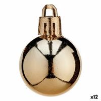 Set kerstballen Koper Plastic 3 x 4 x 3 cm (12 Stuks)