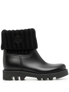 Moncler bottines Ginnette en cuir - Noir