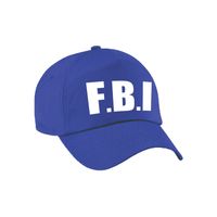 Blauwe FBI politie agent verkleed pet / cap voor volwassenen - thumbnail