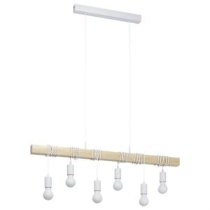 Eglo Houten hanglampTownshend 6-lichts hout met wit - 43705