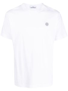 Stone Island t-shirt en coton à patch Compass - Blanc