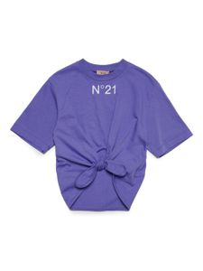 Nº21 Kids t-shirt à détail noué - Violet