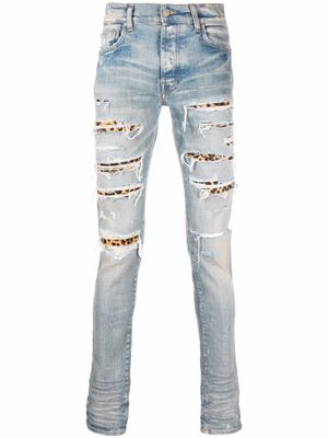 AMIRI jean skinny à taille basse - Bleu