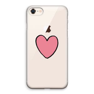 Hartje: iPhone 8 Transparant Hoesje