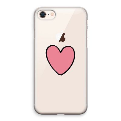 Hartje: iPhone 8 Transparant Hoesje