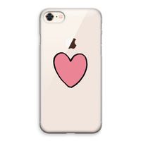 Hartje: iPhone 8 Transparant Hoesje