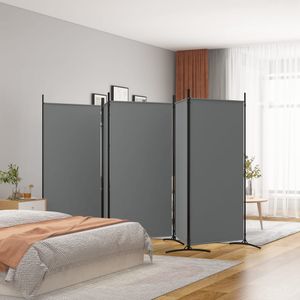 Kamerscherm met 5 panelen 433x180 cm stof antracietkleurig