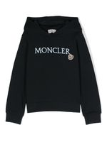 Moncler Enfant hoodie en coton à logo brodé - Bleu - thumbnail