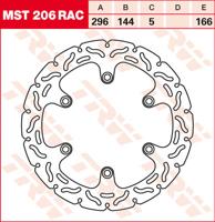 TRW Remschijf, remschijven voor de moto, MST206RAC