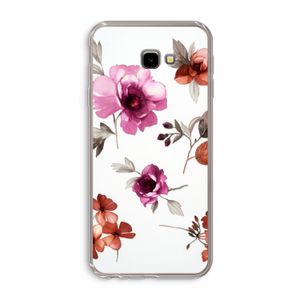 Geschilderde bloemen: Samsung Galaxy J4 Plus Transparant Hoesje
