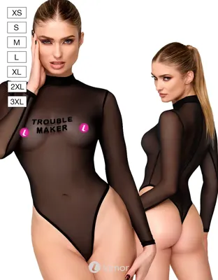 * NOIR handmade Troublemaker body flock print, F388