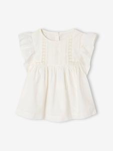 Nette kanten blouse voor meisjes wit
