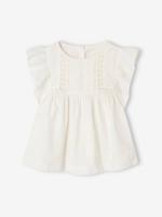 Nette kanten blouse voor meisjes wit