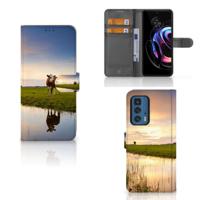 Motorola Edge 20 Pro | Telefoonhoesje | Met pasjeshouder | Koe