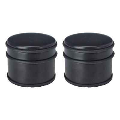 Deurstopper - 2x - rond - RVS - mat zwart - 9 x 9 x 7.5 cm - 1 kilo gewicht
