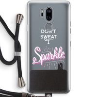 Sparkle quote: LG G7 Thinq Transparant Hoesje met koord