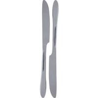 Excellent Houseware - 2x Messen tafelbestek - RVS - 23,5 cm - Tafel dekken - Bestek set - zilver