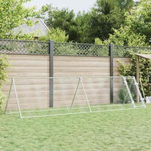 VidaXL Kippenhok 400x105x91 cm gegalvaniseerd staal zilverkleurig