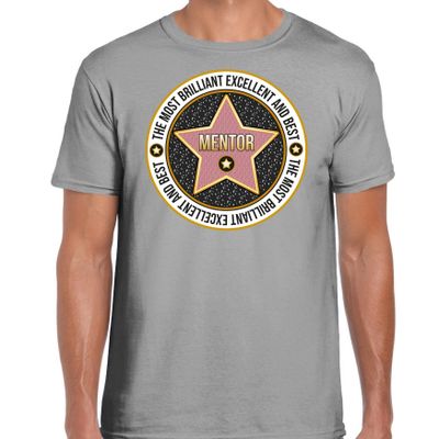 Cadeau t-shirt voor heren - mentor - grijs - bedankje - verjaardag Cadeau t-shirt voor heren - mentor - grijs - bedankje - verjaardag