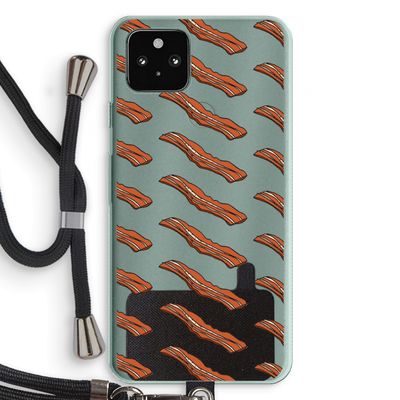 Bacon to my eggs #2: Pixel 5a 5G Transparant Hoesje met koord