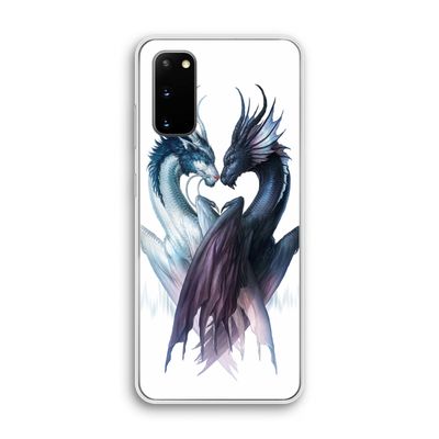 Yin Yang Dragons: Samsung Galaxy S20 Transparant Hoesje