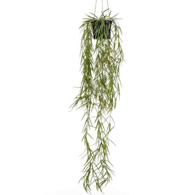 Emerald kunstplant hangend in pot wasbloem 80 cm
