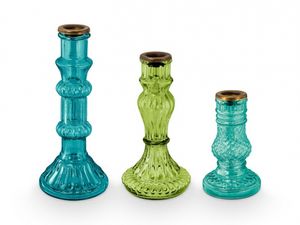 Pip Studio - Kaarsenhouder - set/3 - Glas - Blue