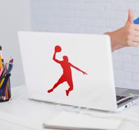 Laptop sticker basketbal speler silhouet - thumbnail