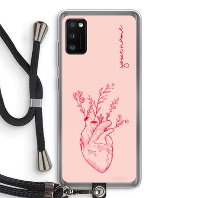 Blooming Heart: Samsung Galaxy A41 Transparant Hoesje met koord