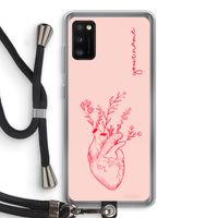Blooming Heart: Samsung Galaxy A41 Transparant Hoesje met koord
