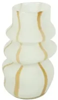 Countryfield vaas glas sweet-rib 17x29.5cm wit